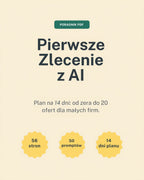 Poradnik PDF Pierwsze Zlecenie z AI: 56 stron, 50 promptów, plan na 14 dni